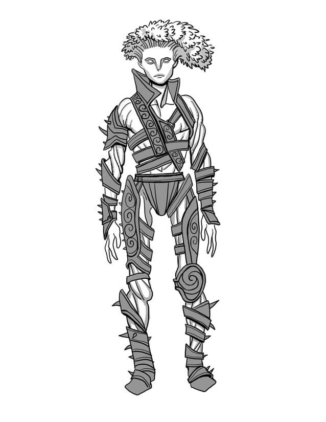 Punk plant person concept