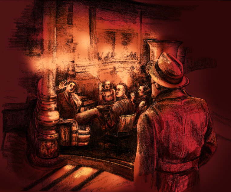 Noir Thriller concept painting