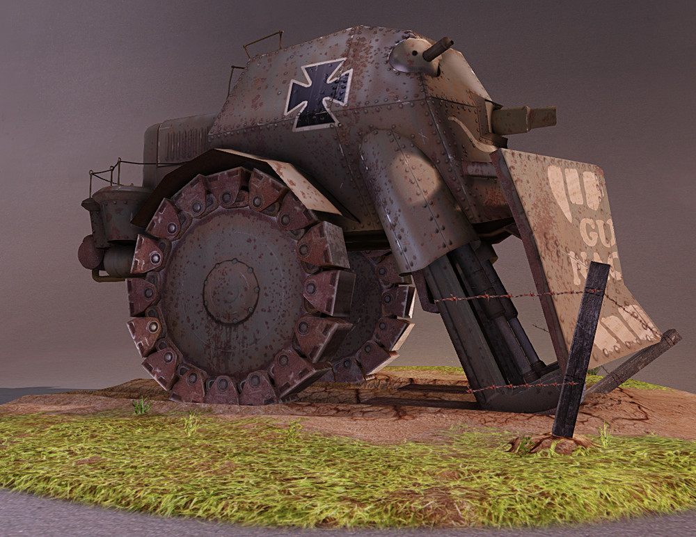 Alternate history tank 3D concept