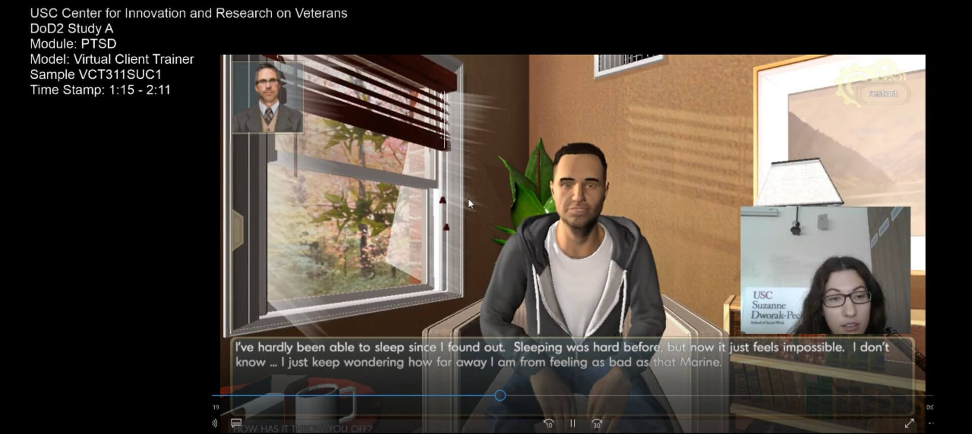 Virtual Client Trainer user test